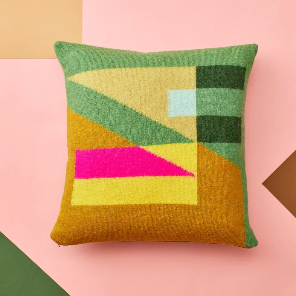 Tilt Square Cushion - Green