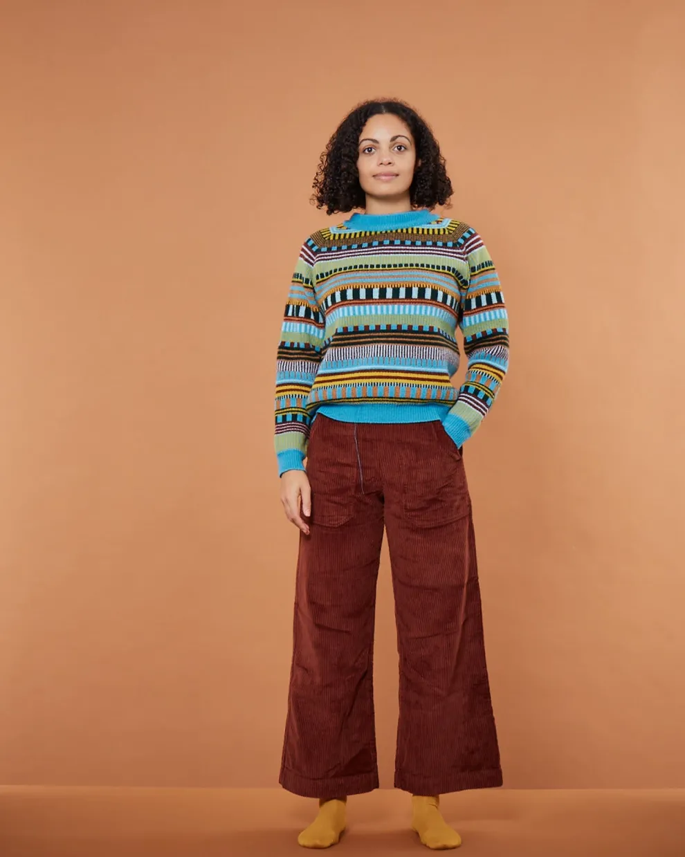 Static Stripe Jumper - Turquoise