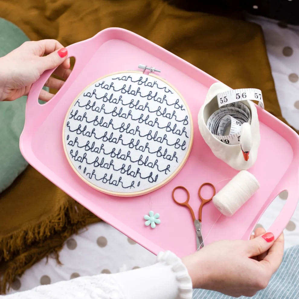 Cotton Clara Blah Blah Embroidery Kit