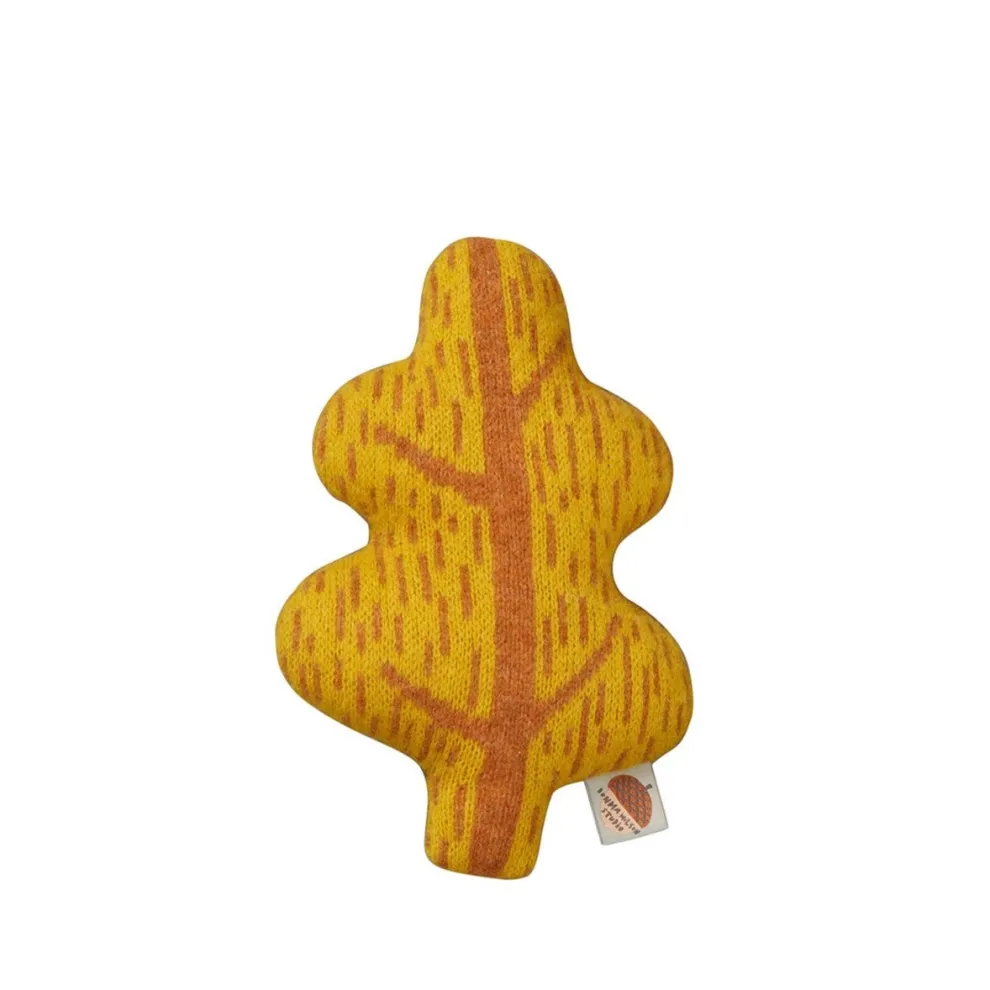 Leaf Mini Shaped Cushion - Mustard