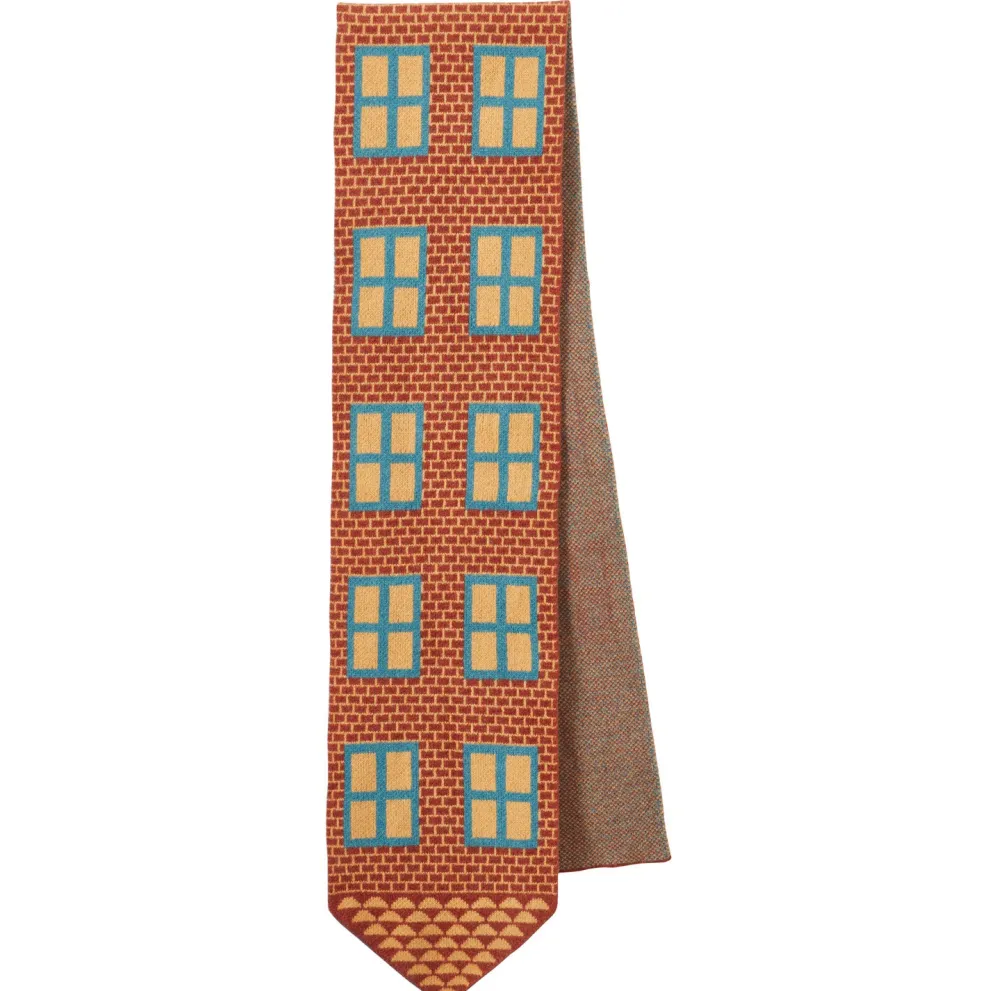 House Shaped Scarf - Ember