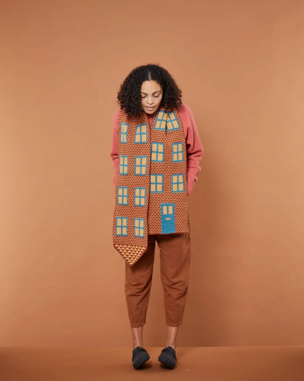 House Shaped Scarf - Ember