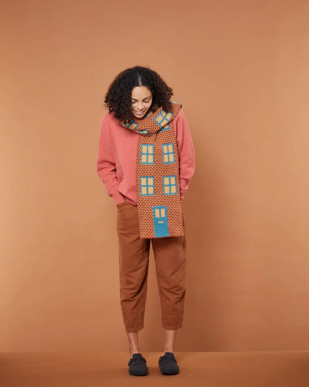 House Shaped Scarf - Ember