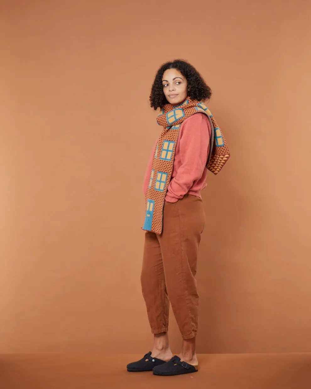 House Shaped Scarf - Ember