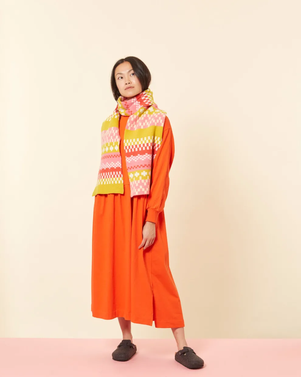 Big Stitch Scarf - Lipstick