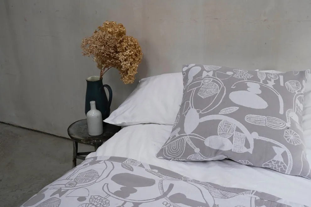 Doodle Dance Woven Square Cushion