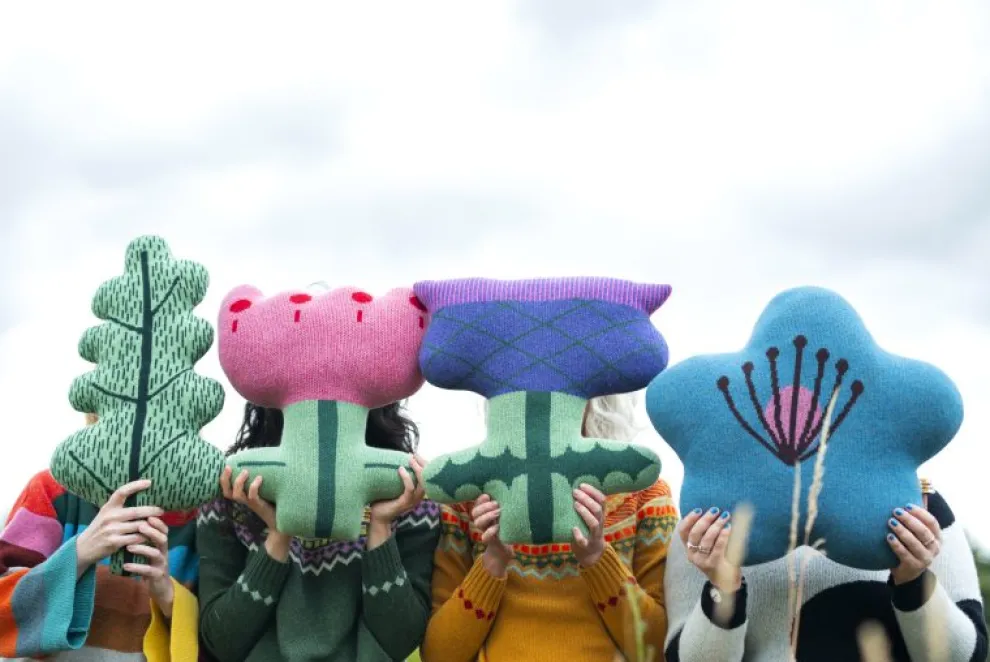 Bloom Shaped Cushion - Blue