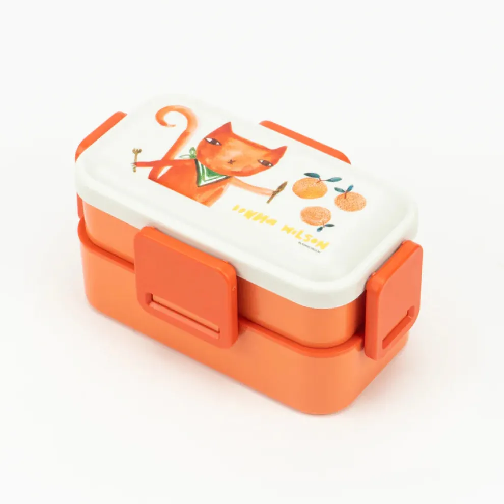 Fruit Cat Two-Tier Bento Box