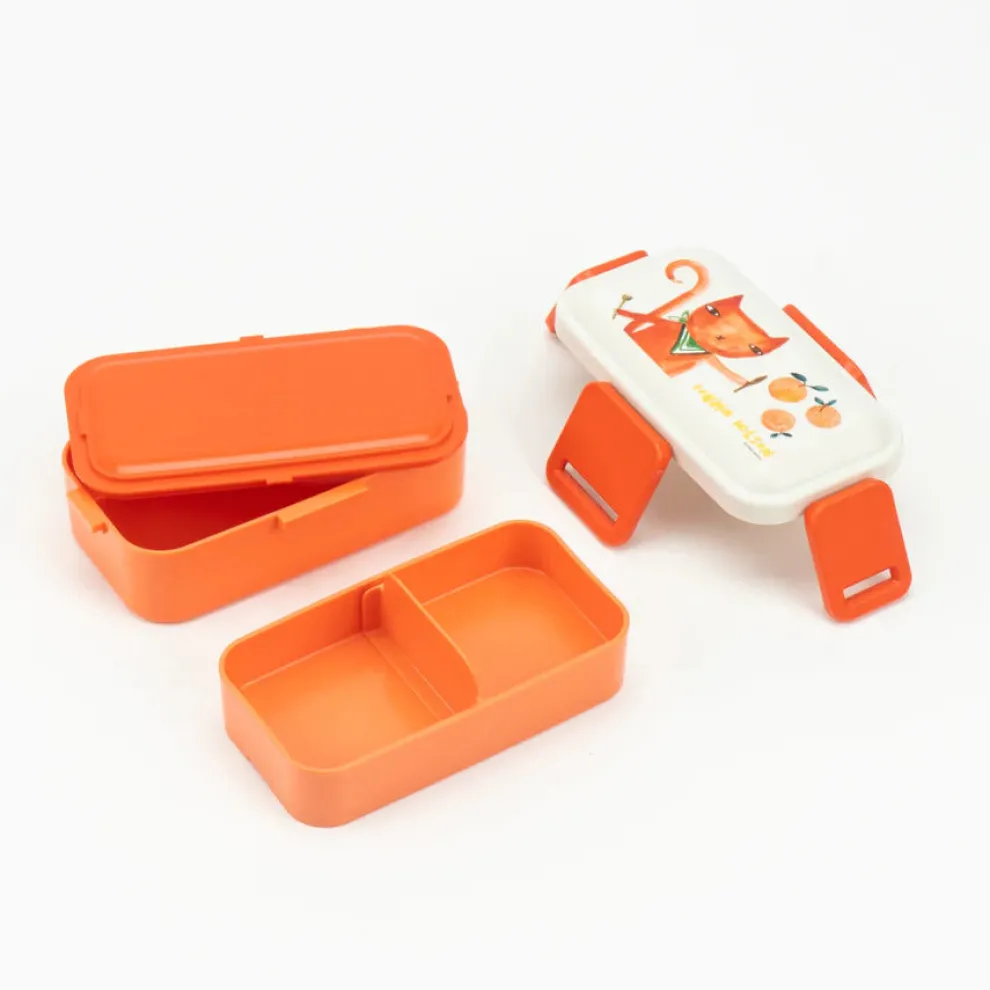 Fruit Cat Two-Tier Bento Box