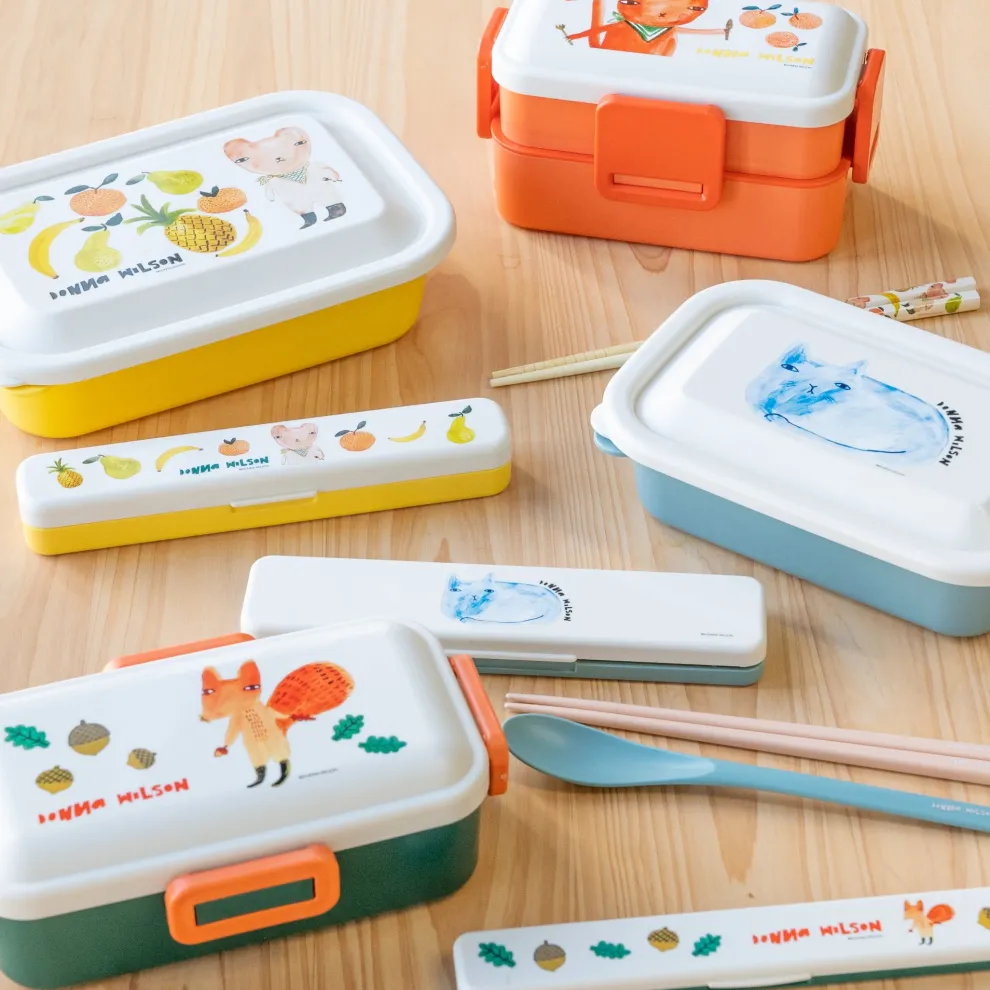 Fruit Cat Two-Tier Bento Box