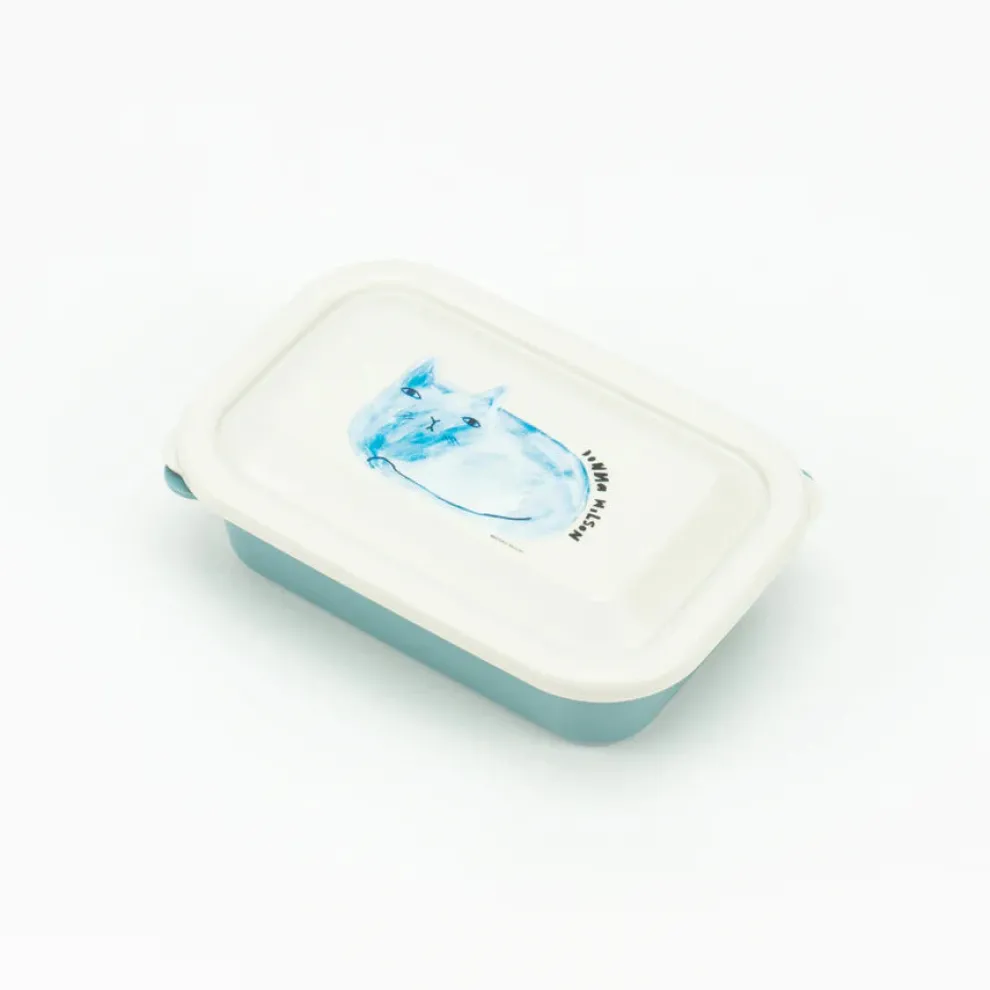 Blue Cat Lunch Box