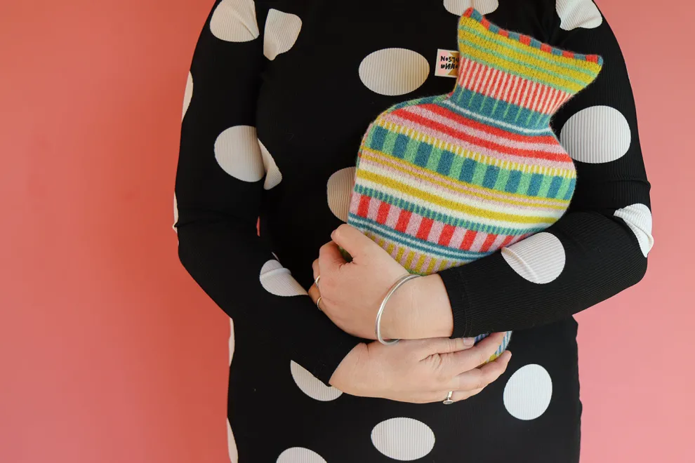 Static Stripe Hot Water Bottle