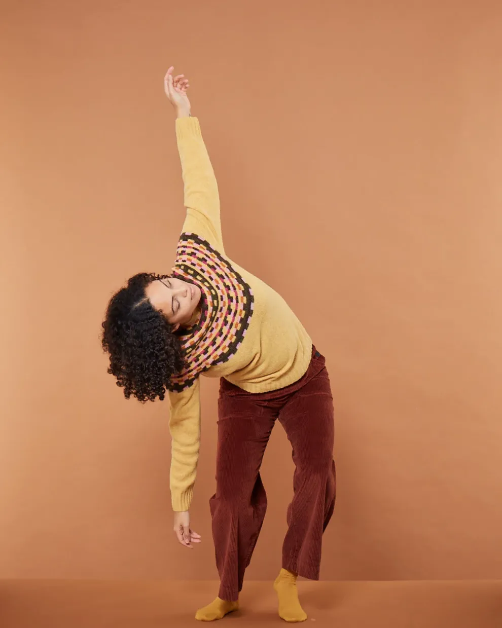 Glitch Yoke Jumper - Marzipan