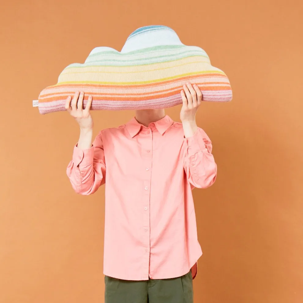 Cloud Medium Shaped Cushion - Rainbow