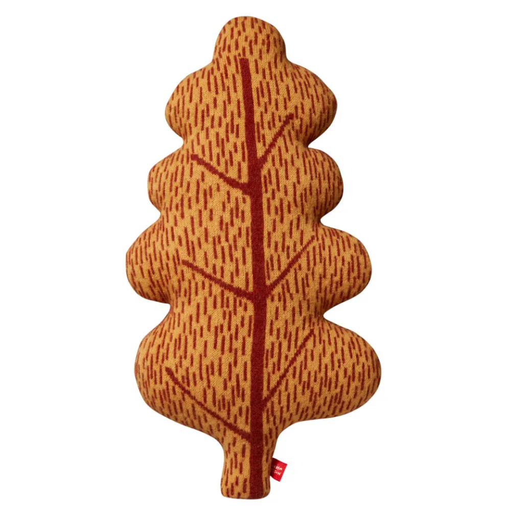 Leaf Shaped Cushion - Brown