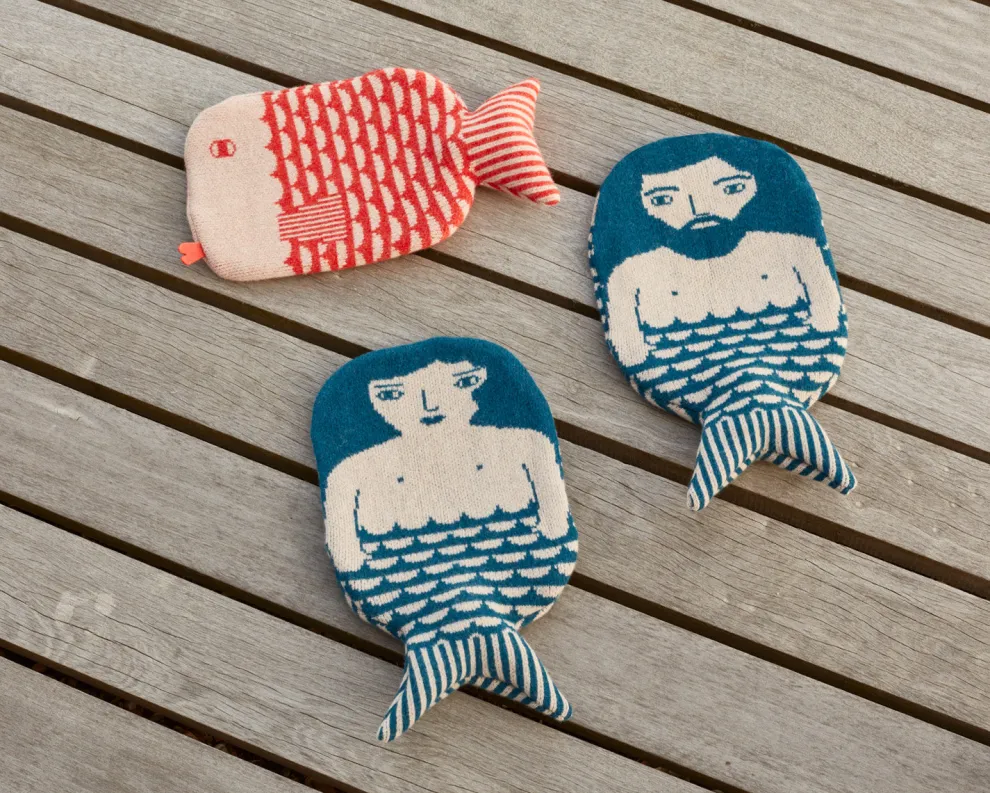 Mermaid Hot Water Bottle - Blue