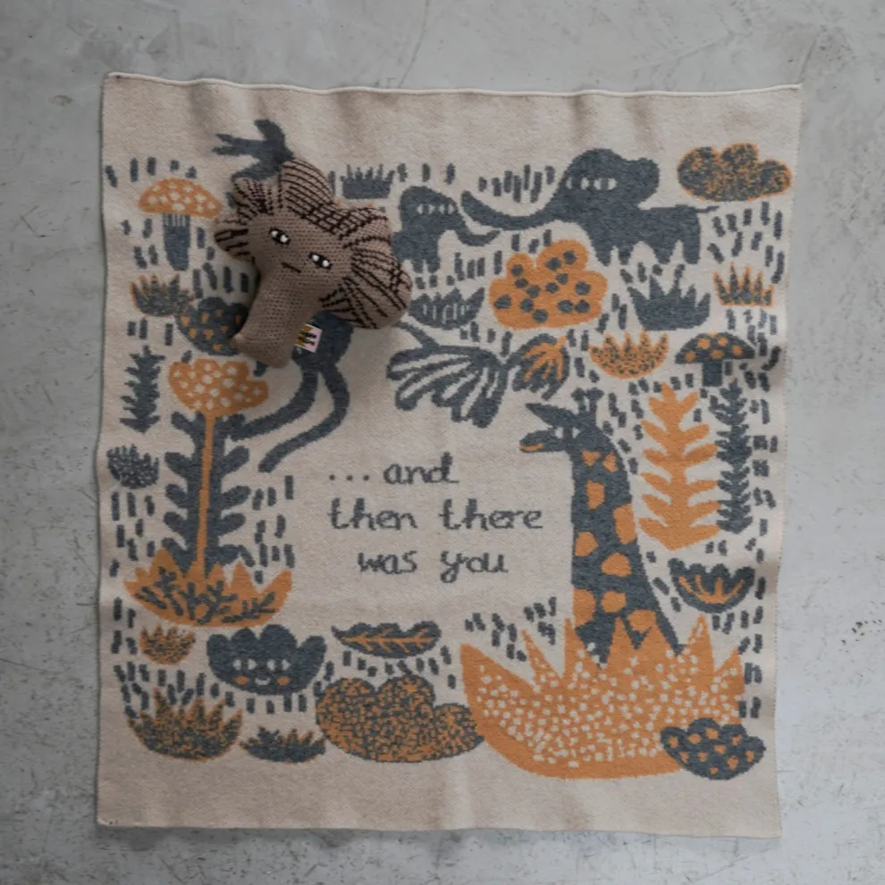 Menagerie Baby Blanket - Oatmeal