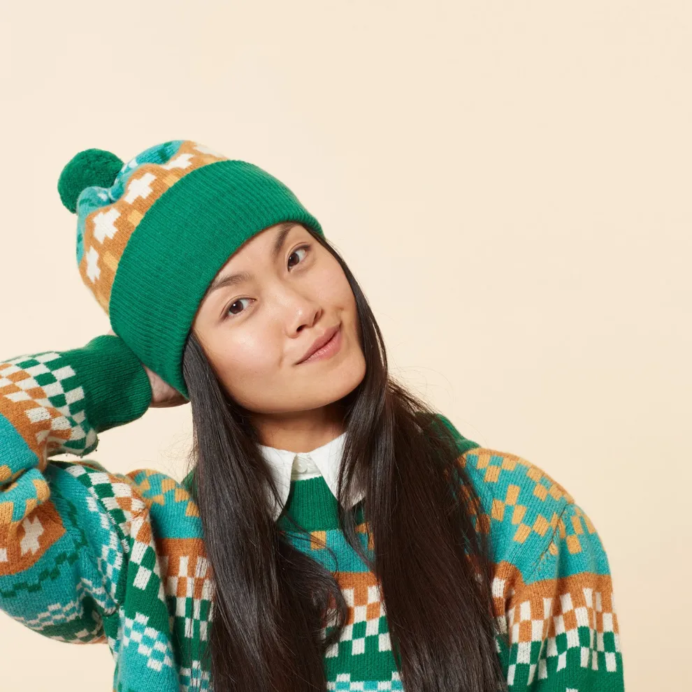 Big Stitch Beanie Hat - Shamrock
