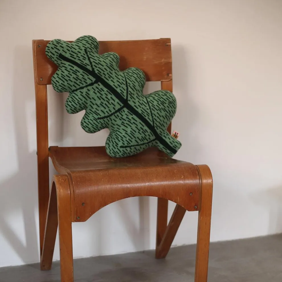 Leaf Shaped Cushion - Green