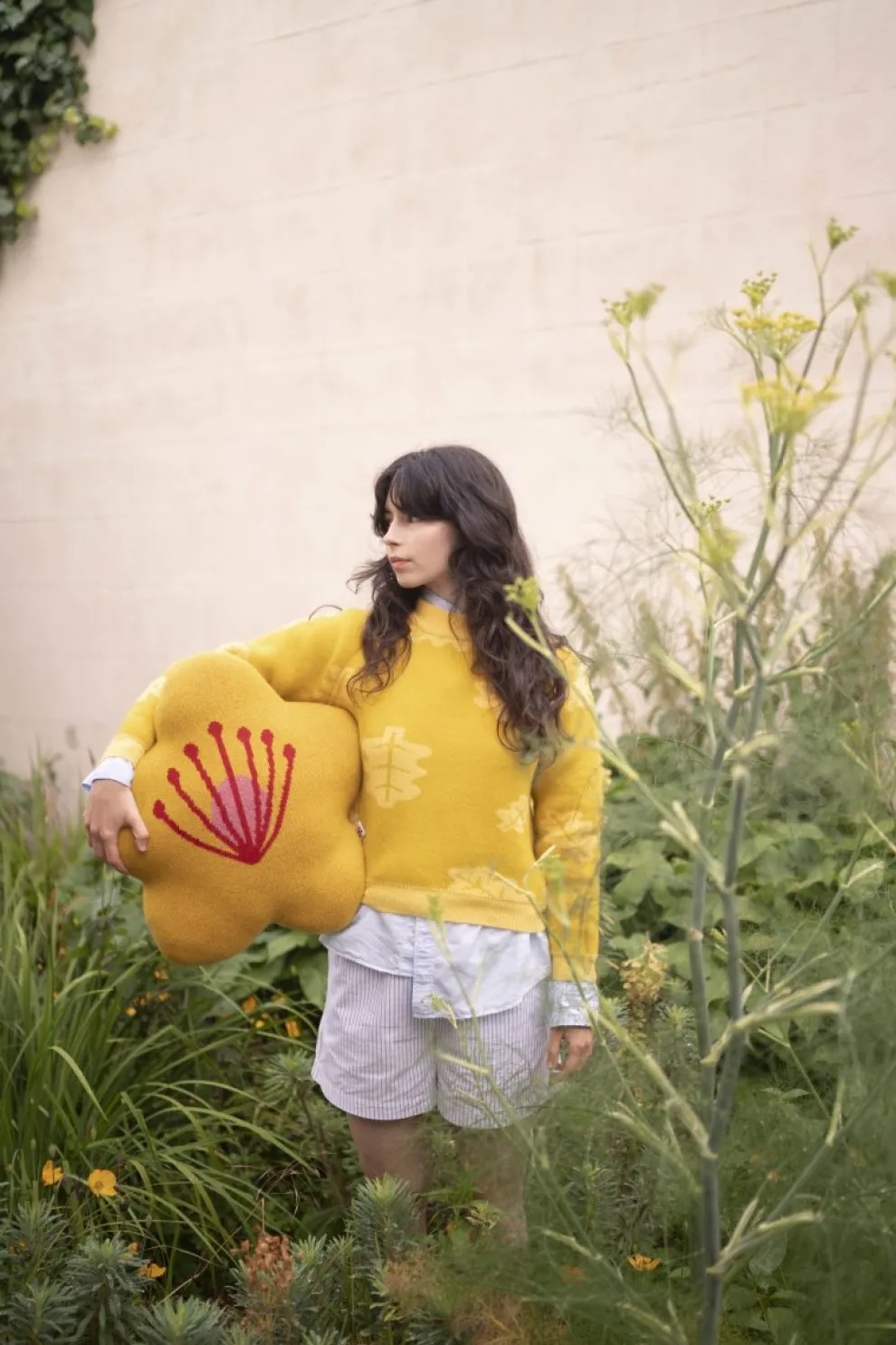 Bloom Shaped Cushion - Yellow